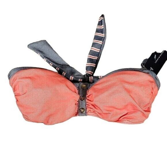 Tommy Hilfiger Bandeau Bikini Top Sz M - Picture 1 of 9